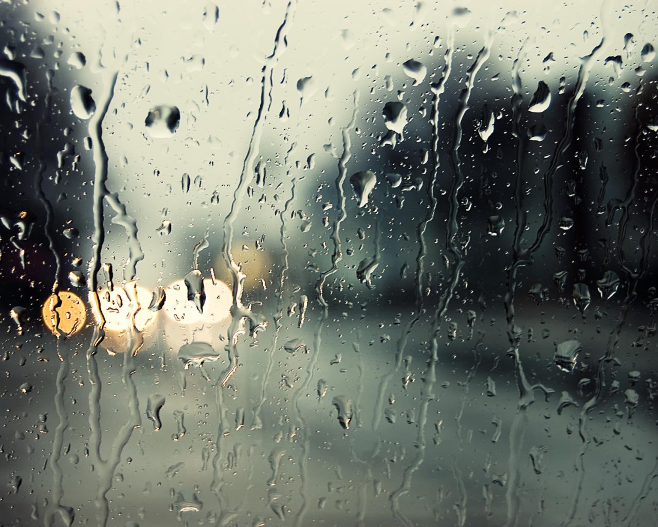 Дождь за окном обои рабочий стол Макро