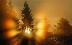 Природа Закат, блики на фото, лучи солнца обои рабочий стол
