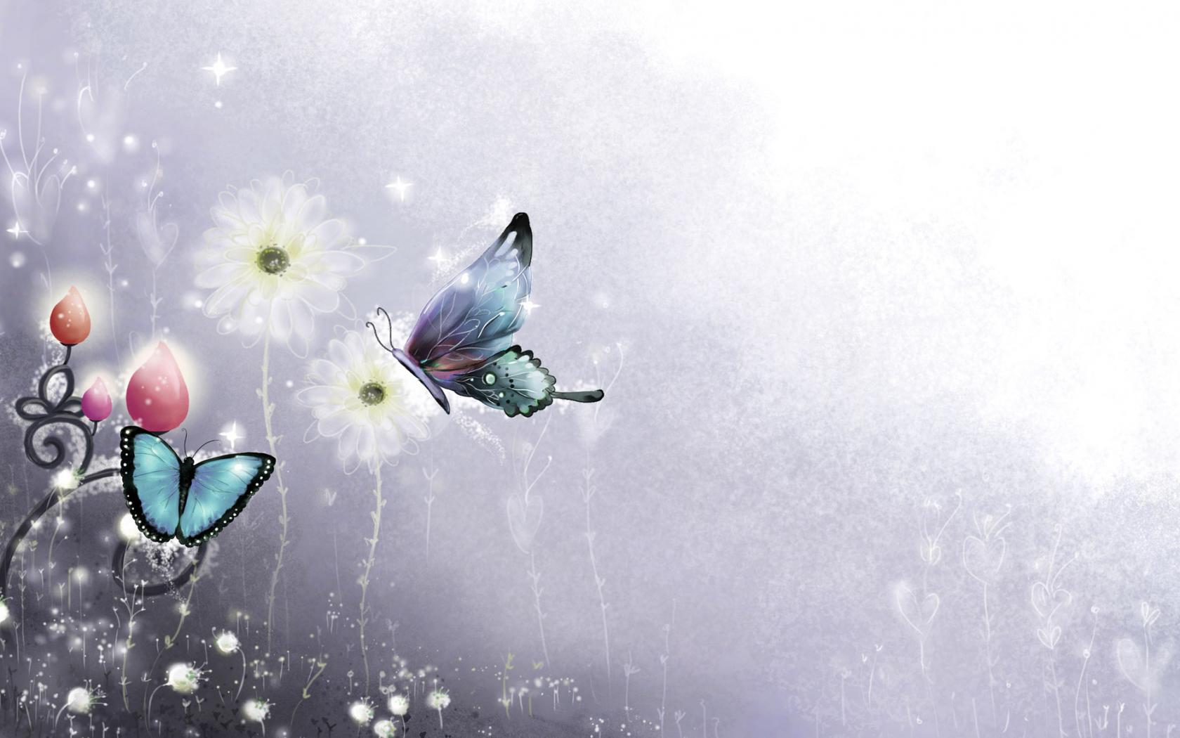 Красивые бабочки обои рабочий стол Мультфильмы
