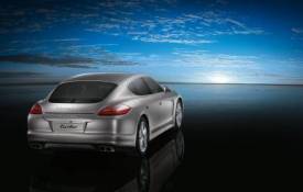 Автомобили Panamera Turbo, восход, автомобили, машины обои рабочий стол
