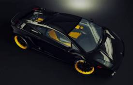 Автомобили Черный Lamborghini обои рабочий стол