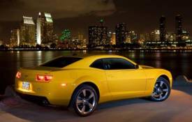 Автомобили Chevrolet, Camaro, город, ночь, огни, автомобили обои рабочий стол