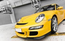 Автомобили Porsche 997 gt3, supercar, порше, суперкар, желтый обои рабочий стол