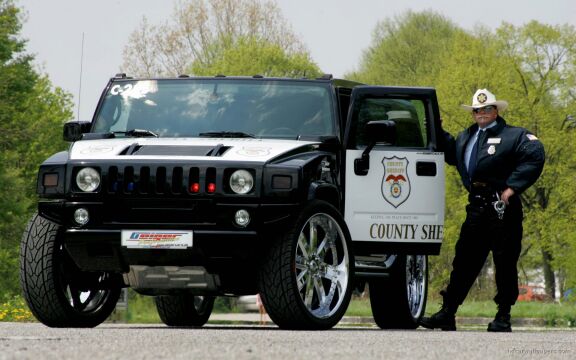 hummer police car обои рабочий стол Автомобили