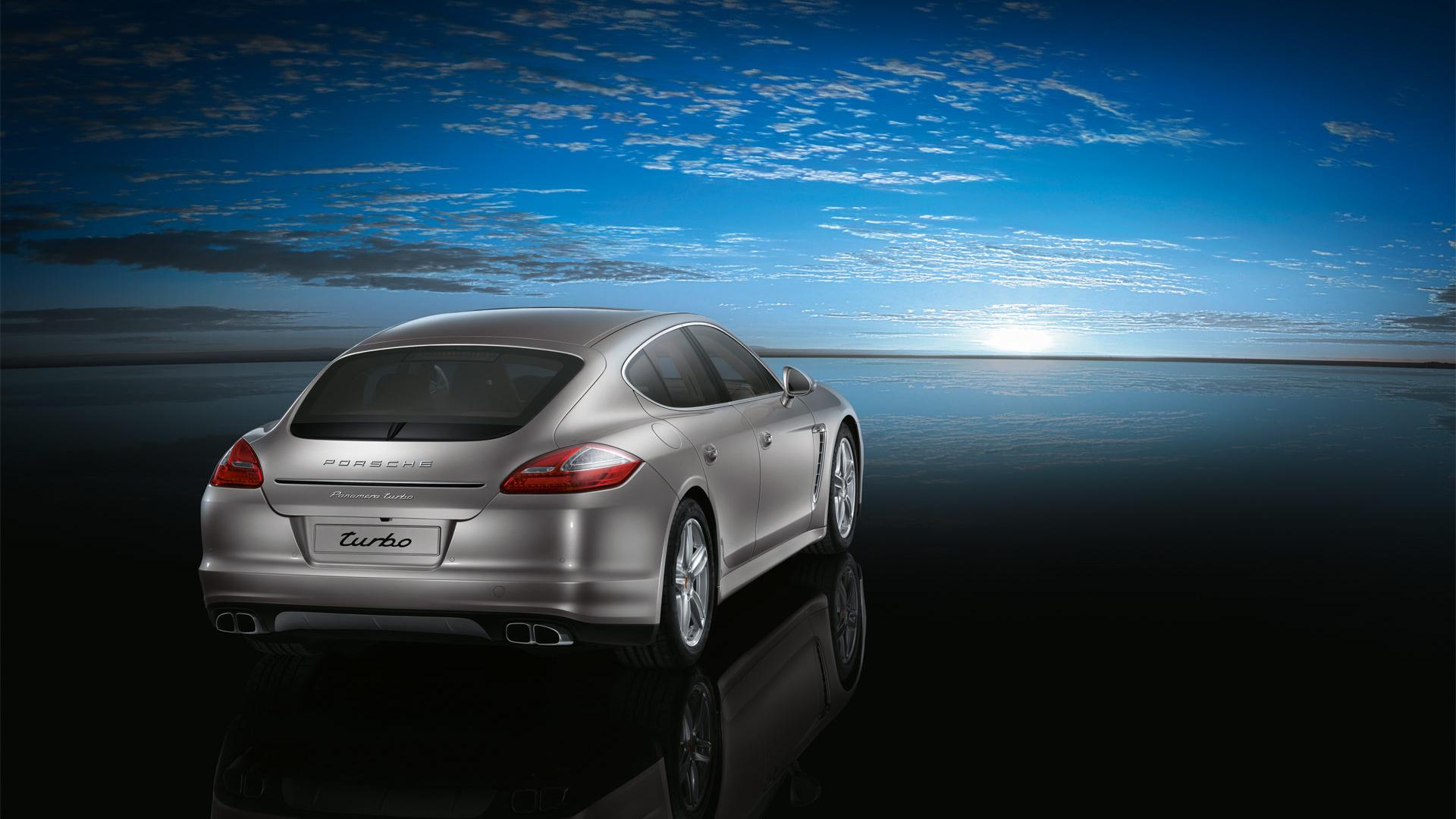Panamera Turbo, восход, автомобили, машины обои рабочий стол Автомобили