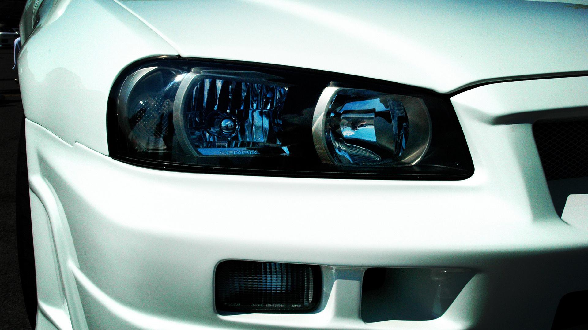 Skyline, фара, блеск, автомобили обои рабочий стол Автомобили