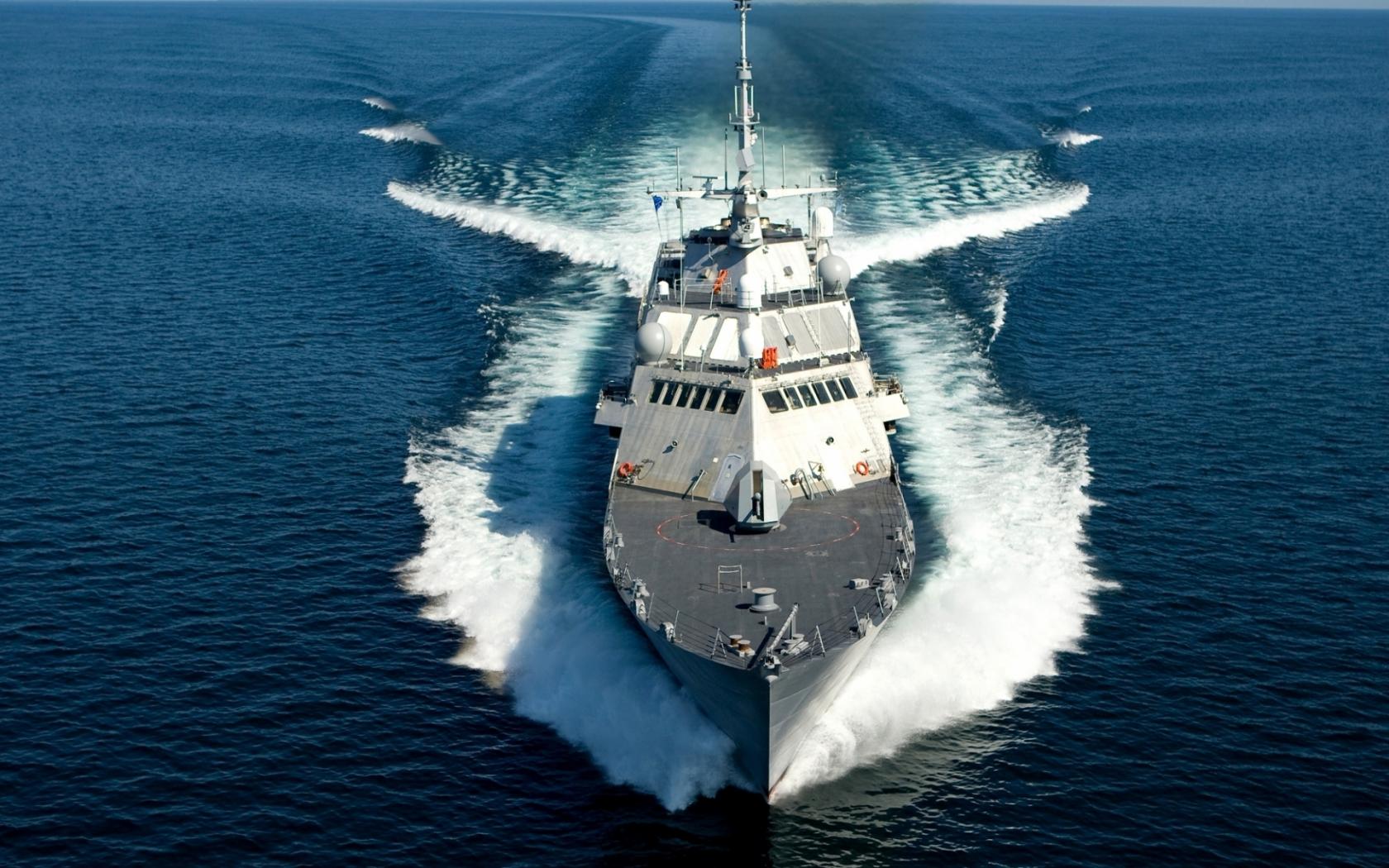 Корабль, море, скорость, вооружение, палуба обои рабочий стол Автомобили