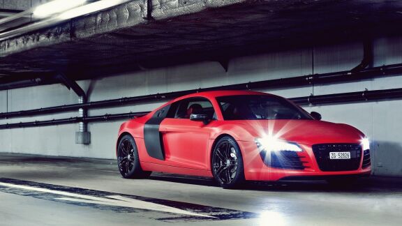 red audi r8  обои рабочий стол Автомобили