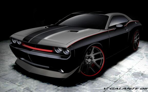 dodge challenger back обои рабочий стол Автомобили