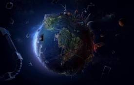 Космос Оригинальное представление планеты Земля обои рабочий стол