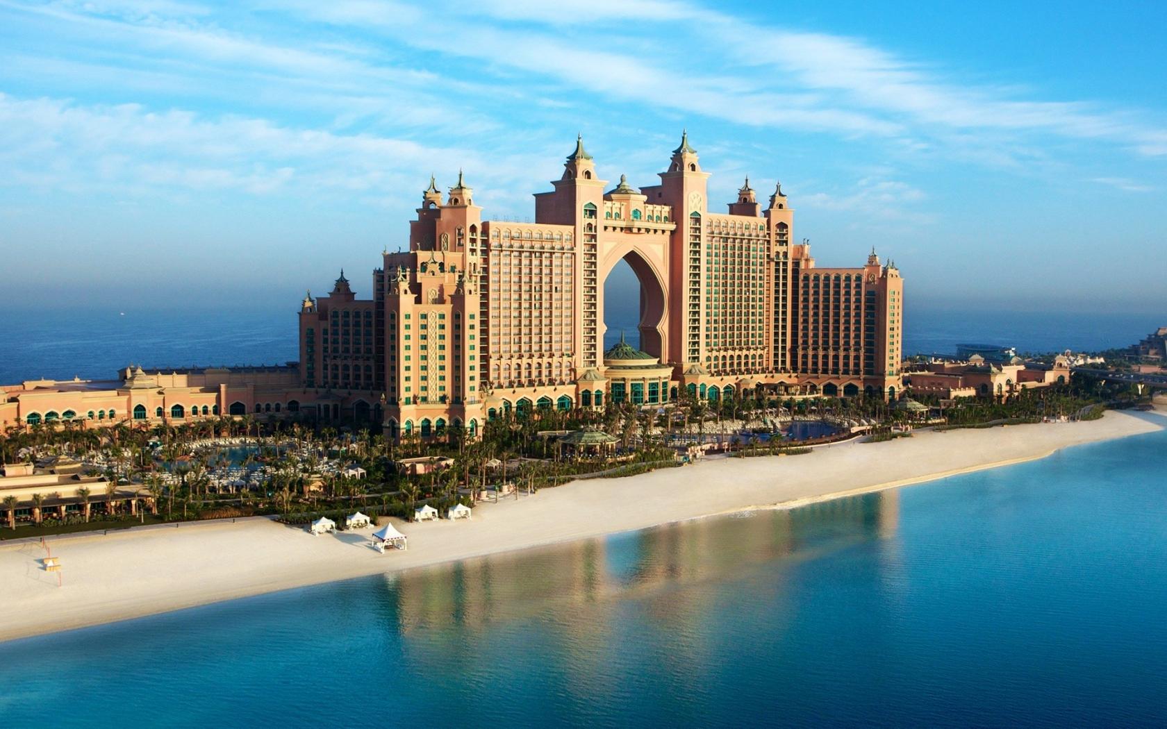 Отеля Atlantis the palm в Дубаи обои рабочий стол Города
