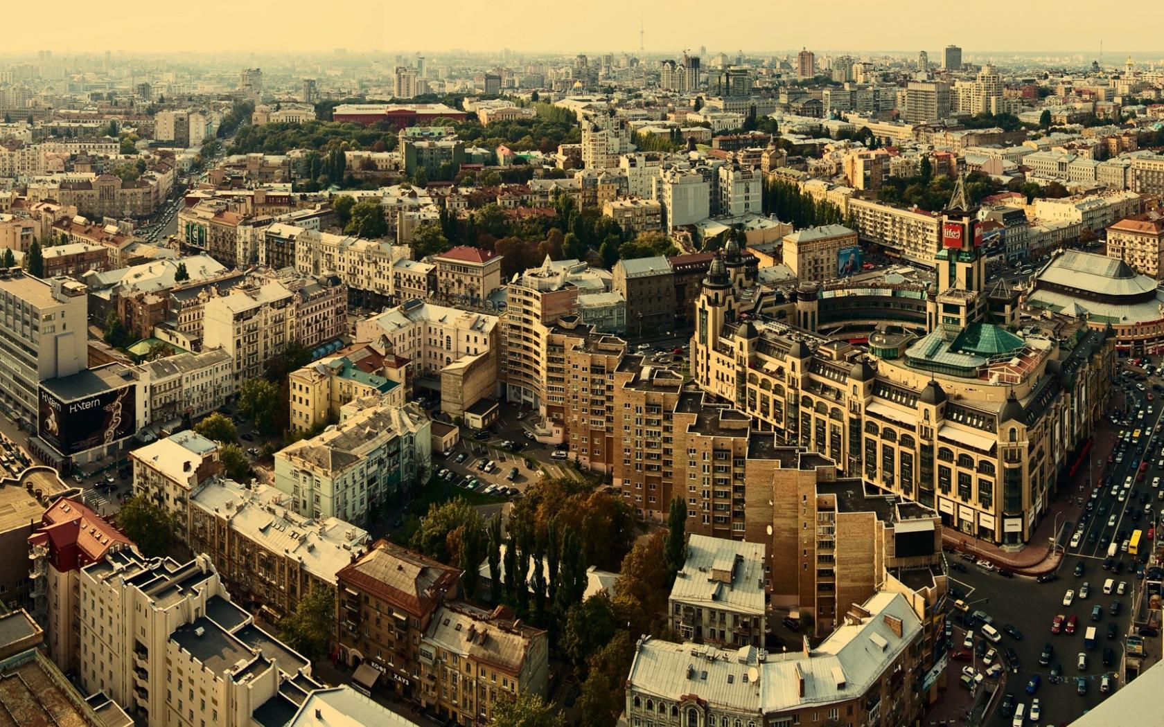 Панорама Российского города обои рабочий стол Города