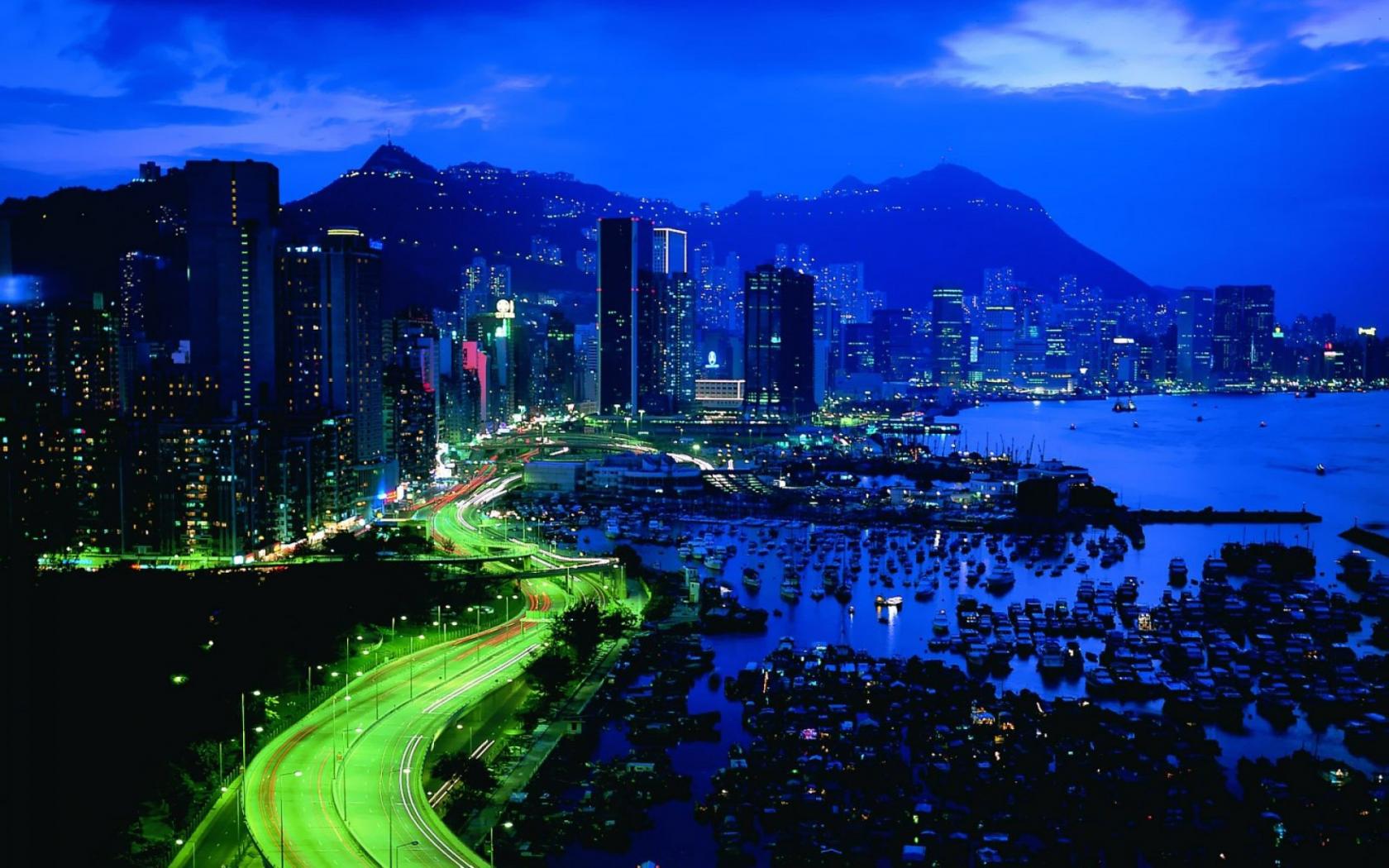 Hong Kong обои рабочий стол Города