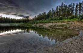 Природа Озеро, деревья, вода обои рабочий стол