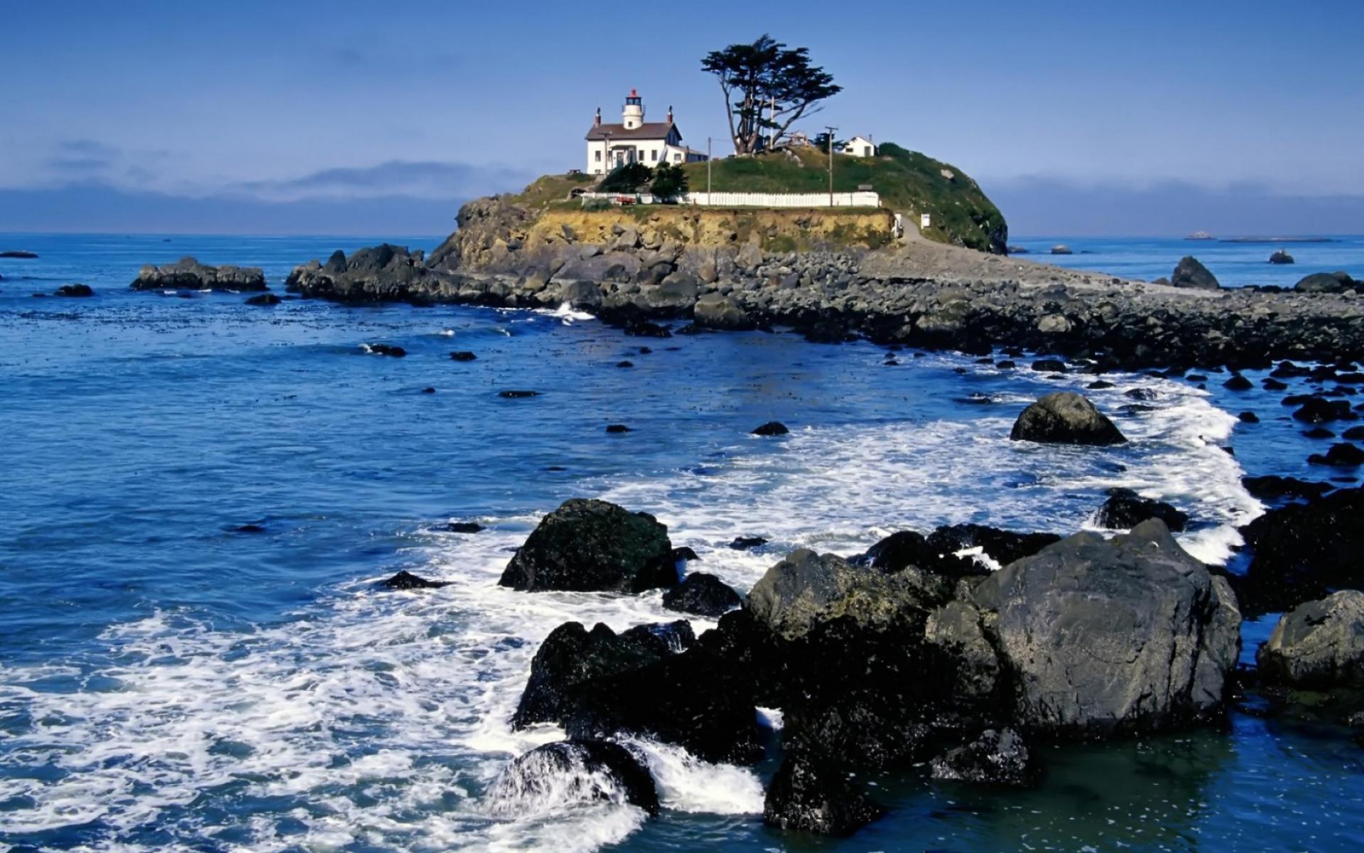 Battery Point Lighthouse обои рабочий стол Природа
