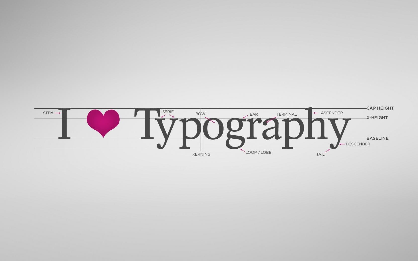 I love typography обои рабочий стол Девушки